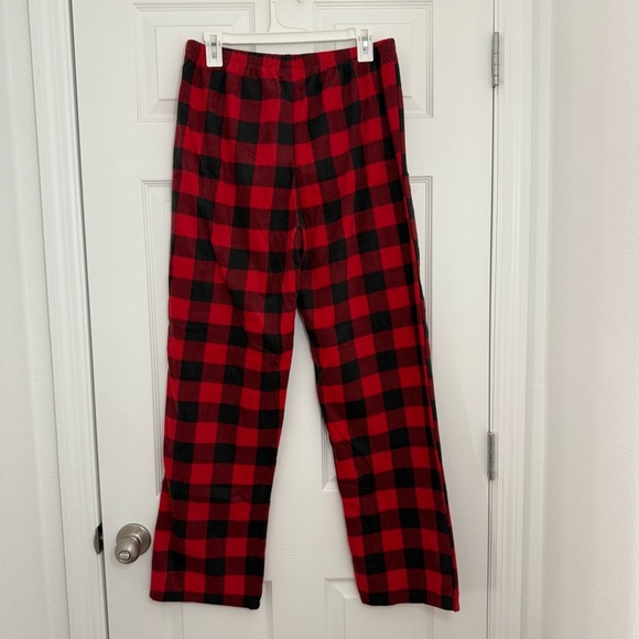 Wondershop Women’s Medium Fleece Buffalo Check Plaid Pull On Pajamas Red/Black - Picture 3 of 7